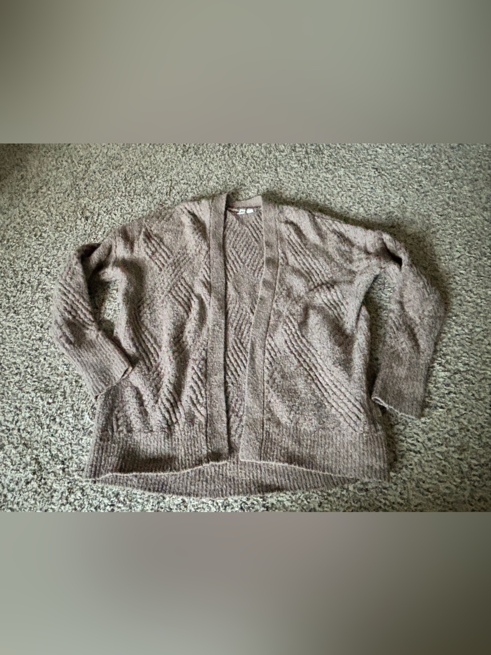 Anthropologie Chunky Knit Cardigan — Brown